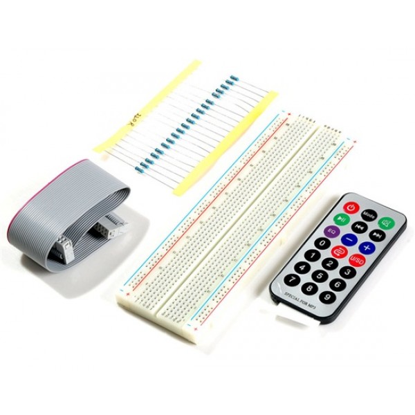 SMP0030 Electronic Parts Pack for Raspberry PI (White Mini Remot