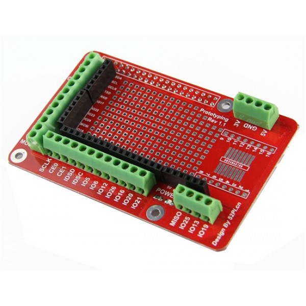 DIY Prototyping Expansion Board for Raspberry PI B+ (Red)