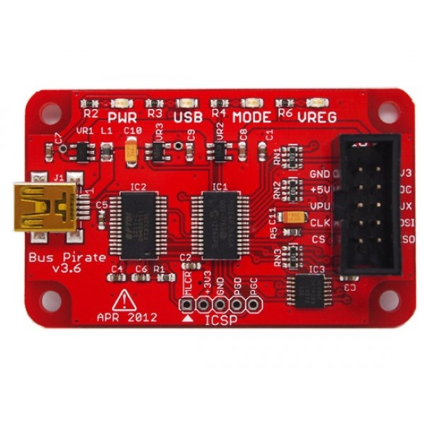 Bus Pirate v3.6 Universal Bus Interface (Red)