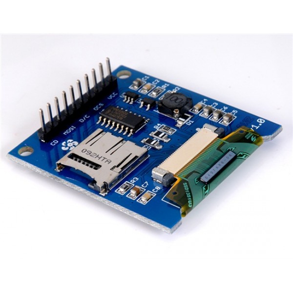 Full Color 128 x 128 OLED Display Module with Micro SD / SPI for