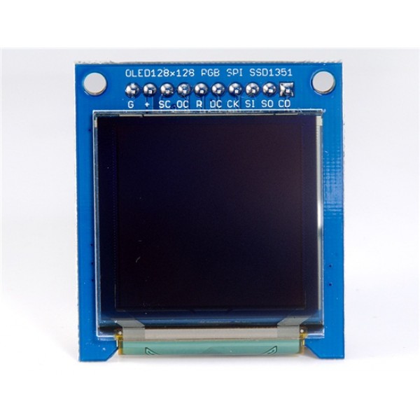 Full Color 128 x 128 OLED Display Module with Micro SD / SPI for