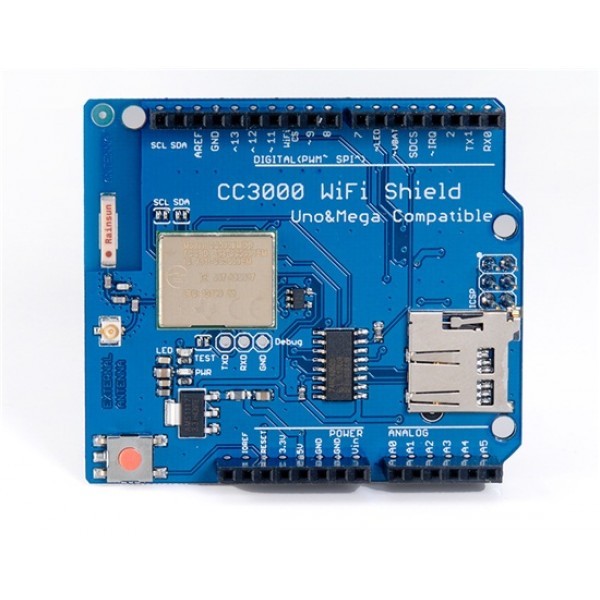 CC3000 Wi-Fi Shield Module with Micro SD Card Slot for Arduino M